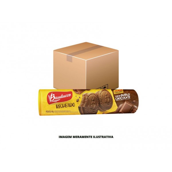 BISCOITO RECHEADO BAUDUCCO DUPLO CHOCOLATE 1X56X140G
